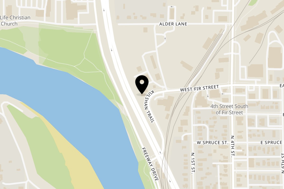 Map showing the location of Mr T's Family Cafe on 503 W Fir St in Mount Vernon